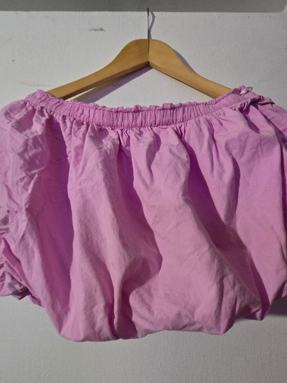 Double Zero Pink Elastic Waist Bubble Skirt